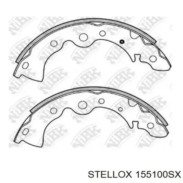 155100SX Stellox zapatas de frenos de tambor traseras