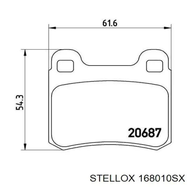 168010SX Stellox pastillas de freno traseras