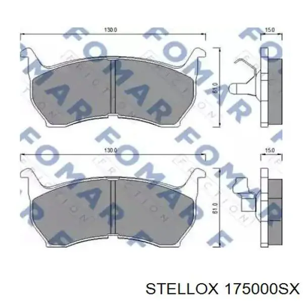 175000-SX Stellox pastillas de freno delanteras