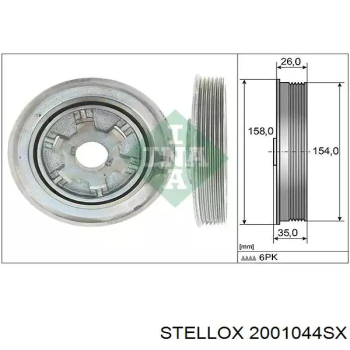 Polea, cigüeñal Volkswagen Golf 8 CD1, DA1