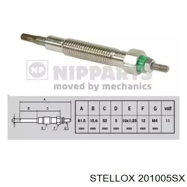 Bujía de incandescencia Nissan Navara D40