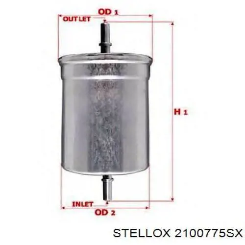 2100775SX Stellox filtro combustible