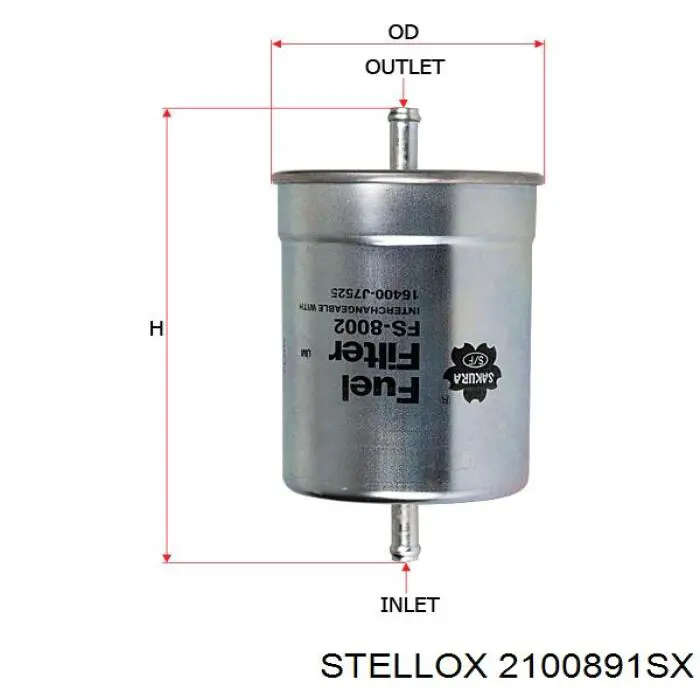 21-00891-SX Stellox filtro combustible