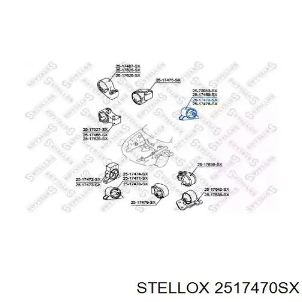 2517470SX Stellox soporte de motor trasero