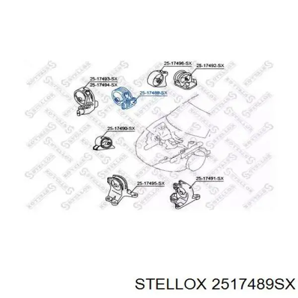 2517489SX Stellox soporte de motor derecho