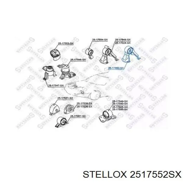 2517552SX Stellox soporte de motor trasero