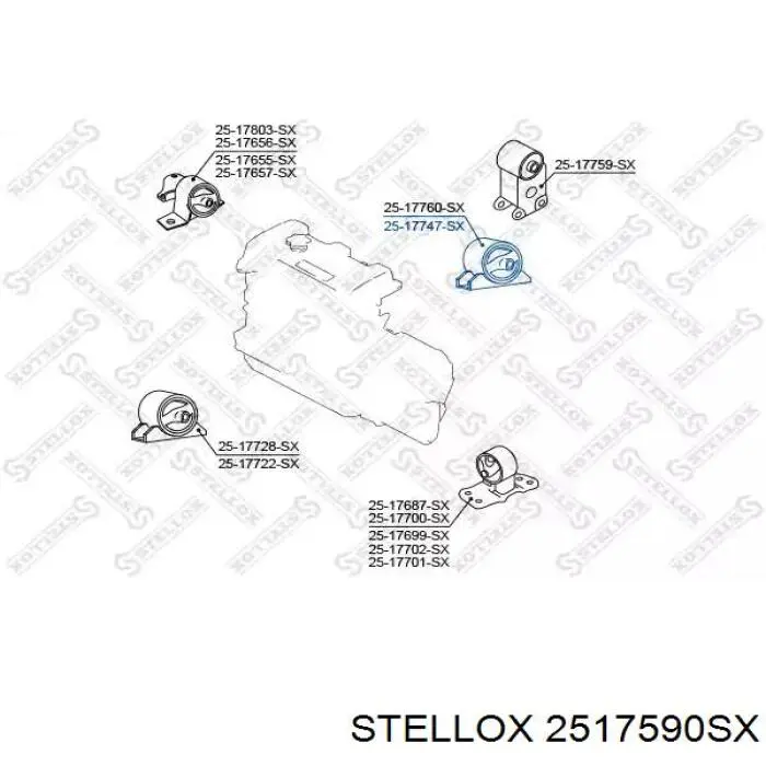 Soporte trasero derecho del motor Peugeot/Citroen 00001807FT precio, desde 37,57 EUR