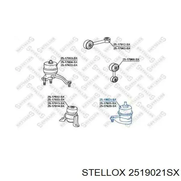 2519021SX Stellox soporte motor izquierdo