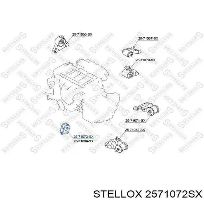 2571072SX Stellox soporte motor delantero