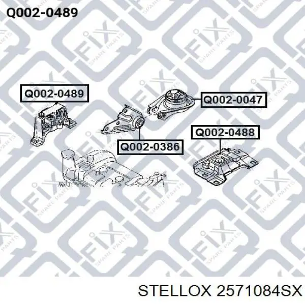 2571084SX Stellox soporte de motor derecho