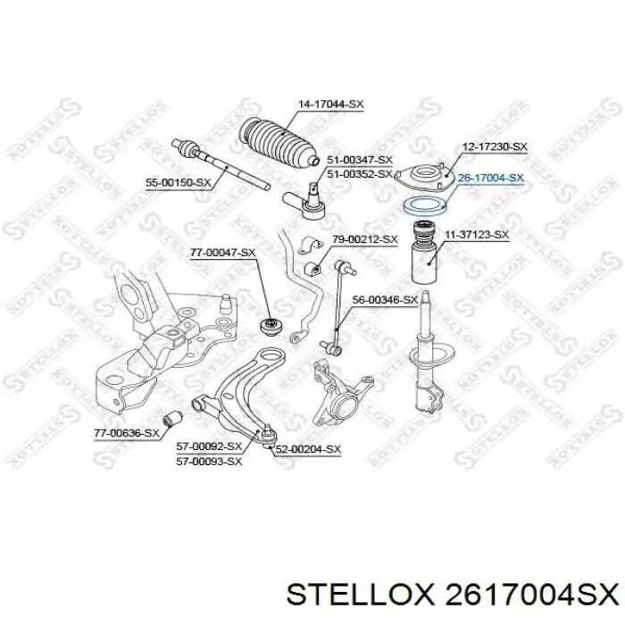 2617004SX Stellox rodamiento amortiguador delantero