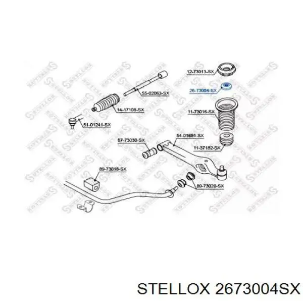 26-73004-SX Stellox rodamiento amortiguador delantero