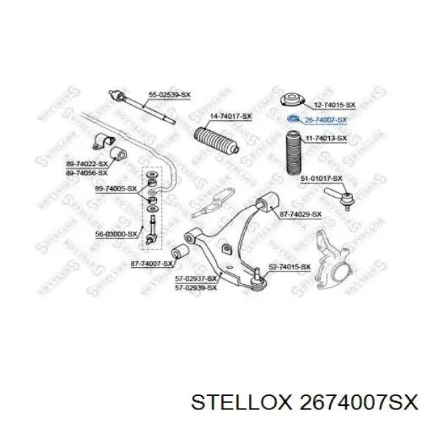Comprar 5432531U01 Nissan/Infiniti Rodamiento de soporte del amortiguador delantero