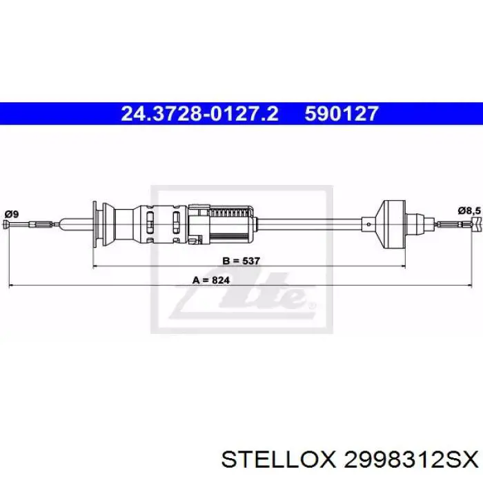 7001612 Cavo Cable de accionamiento del embrague
