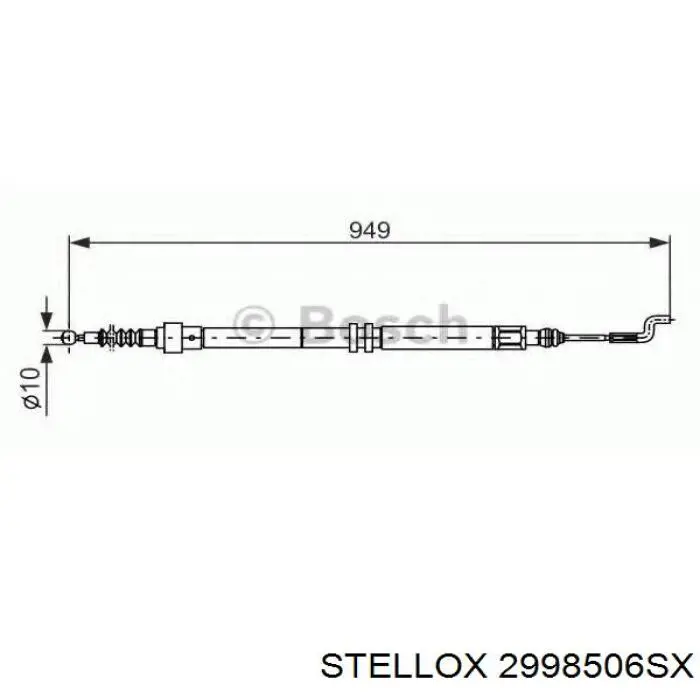 Cable de freno de mano trasero derecho/izquierdo 73905 Asam