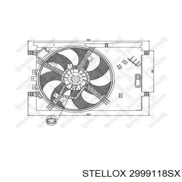 2999118SX Stellox bastidor radiador (armazón)