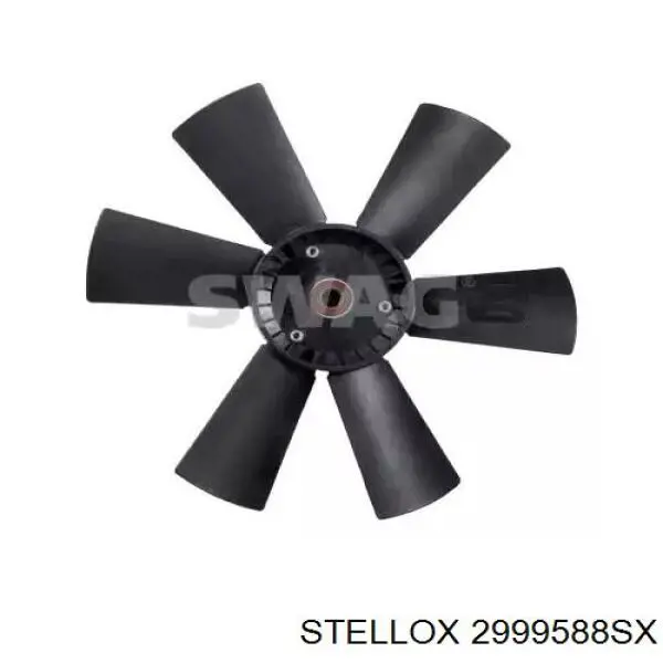 2999588SX Stellox difusor de radiador, ventilador de refrigeración, condensador del aire acondicionado, completo con motor y rodete