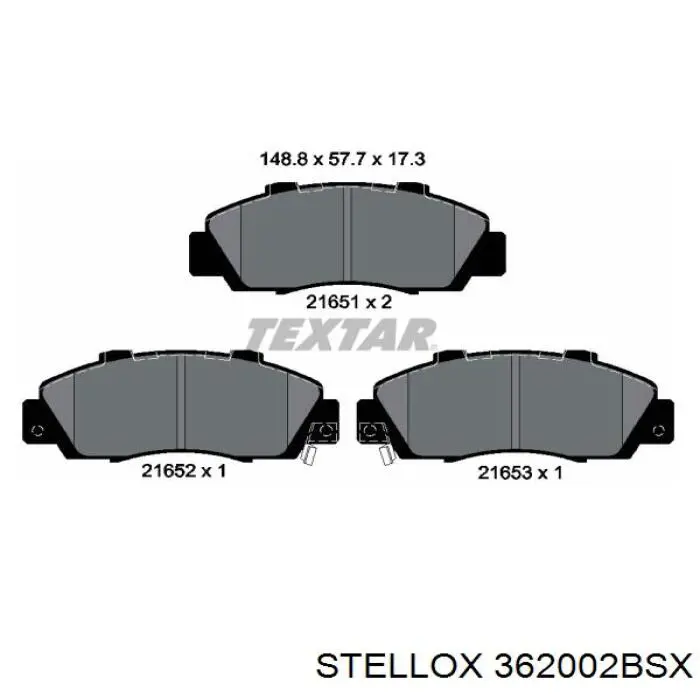 362002BSX Stellox pastillas de freno delanteras