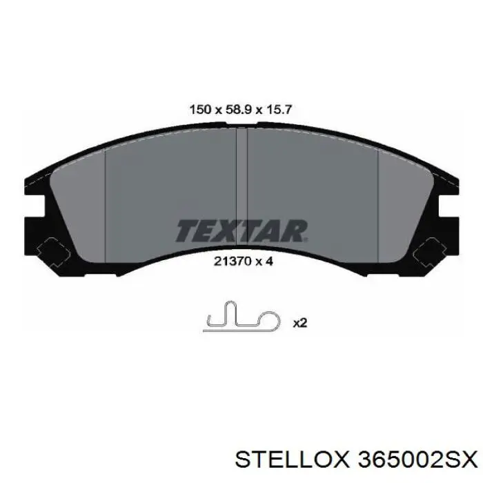 365002SX Stellox pastillas de freno delanteras