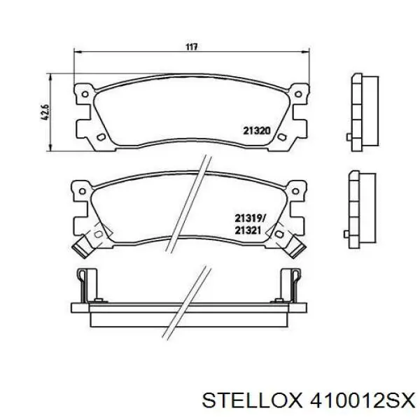 410012SX Stellox pastillas de freno traseras