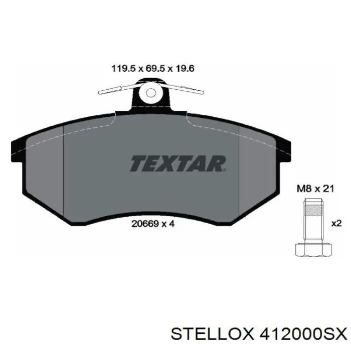 Pastillas de freno delanteras Chevrolet Spark (Matiz) M200, M250