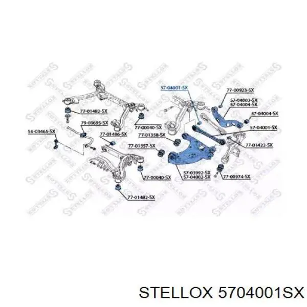 5704001SX Stellox brazo de suspension trasera