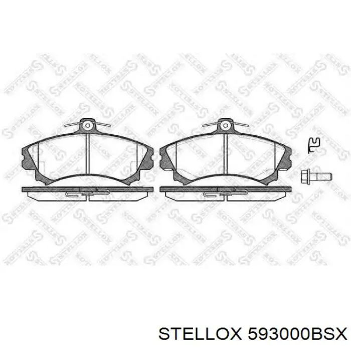 593000B-SX Stellox pastillas de freno delanteras