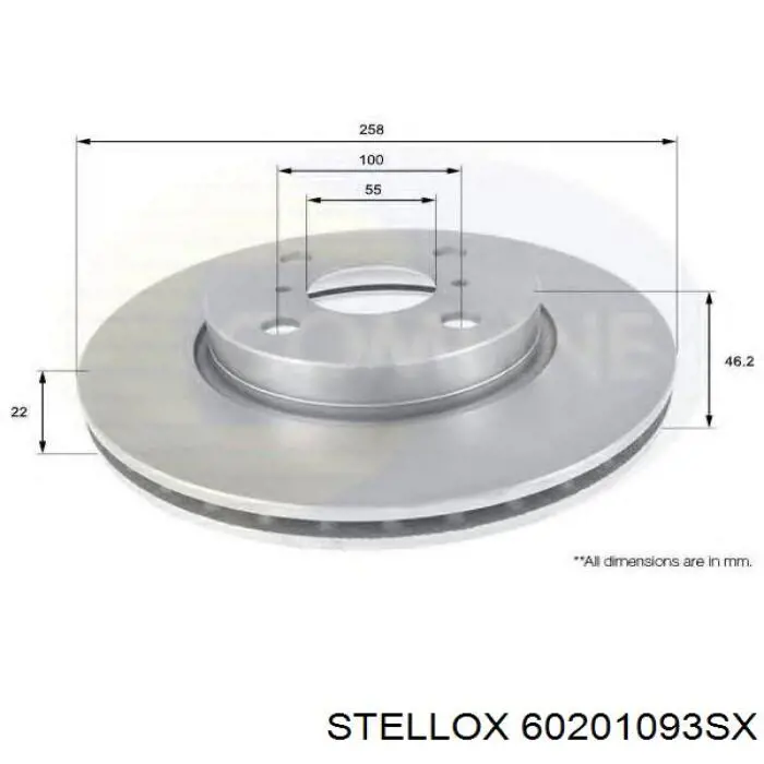 Disco de freno trasero Toyota Auris E15