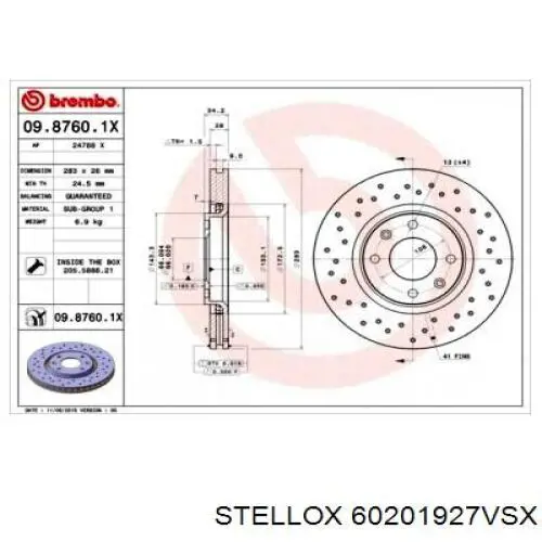 Freno de disco delantero Citroen C4 UD