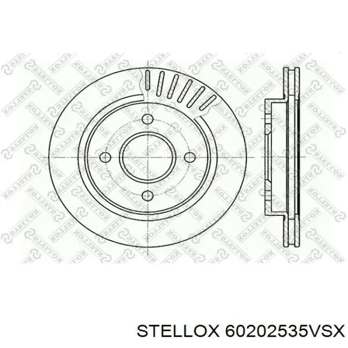 60202535VSX Stellox disco de freno trasero