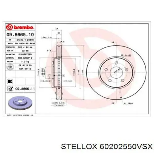 Freno de disco delantero Jaguar X-type CF1