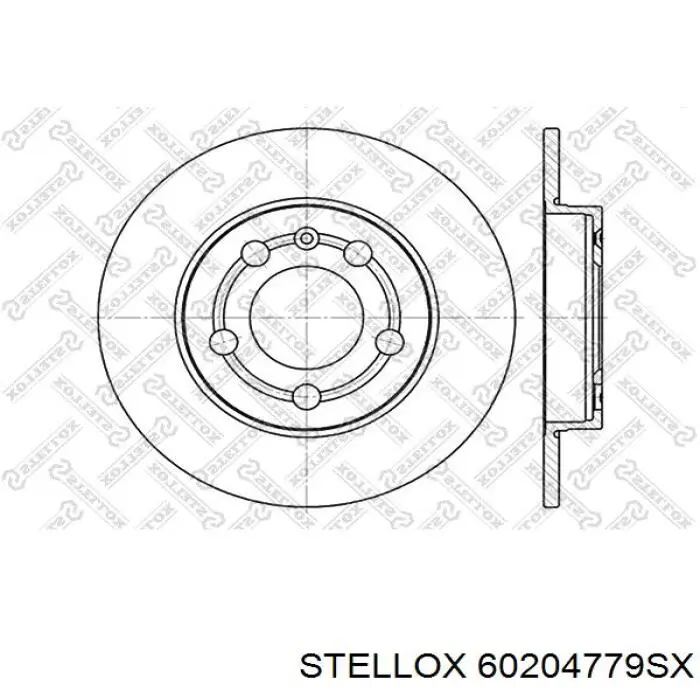 60204779SX Stellox disco de freno trasero