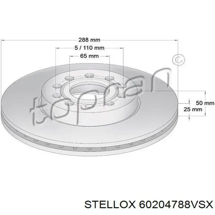 Freno de disco delantero Volkswagen Caddy 2 9K9