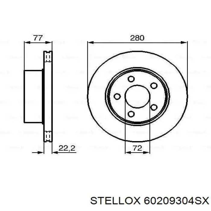 Disco de freno trasero Jeep Cherokee 2 XJ