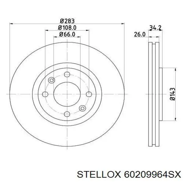 Freno de disco delantero Citroen C4 UD