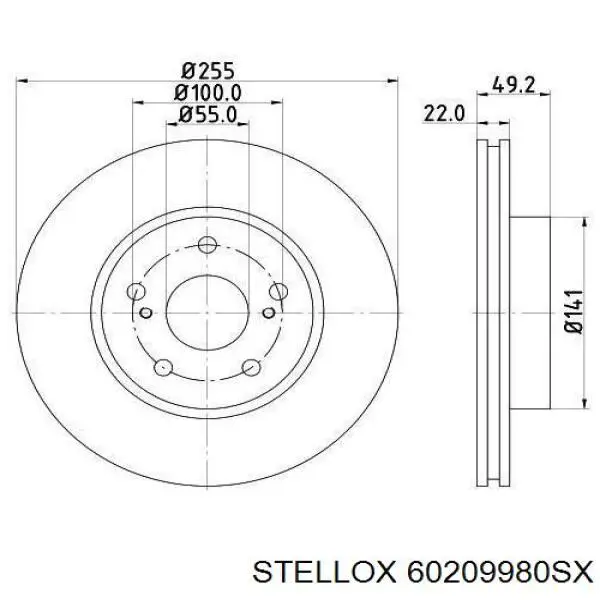 Freno de disco delantero Toyota Prius NHW20