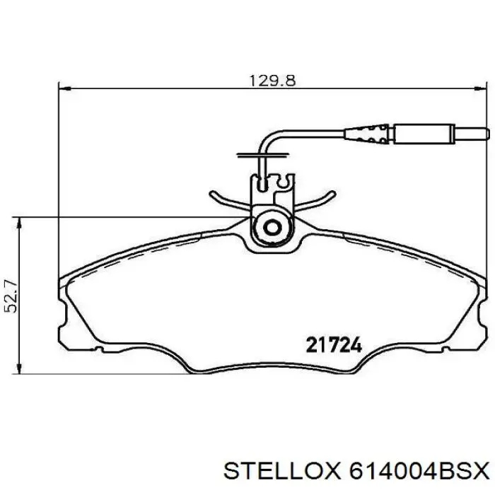 614004B-SX Stellox pastillas de freno delanteras