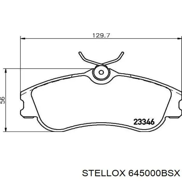 645000B-SX Stellox pastillas de freno delanteras