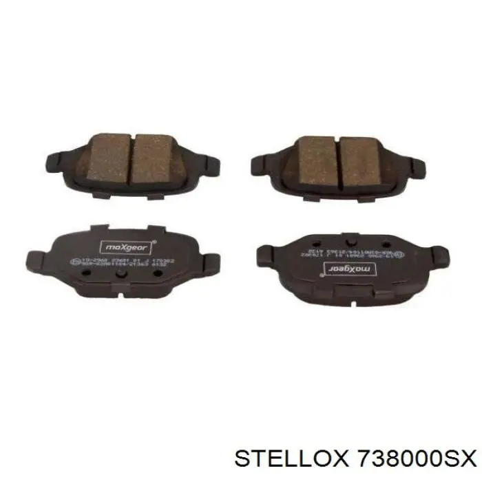 738000SX Stellox pastillas de freno traseras