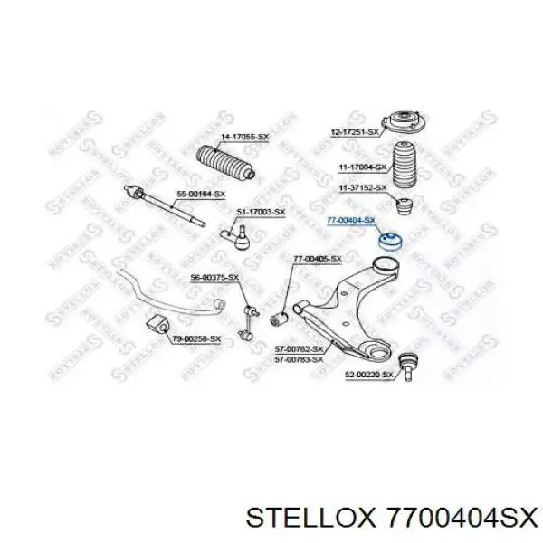 7700404SX Stellox silentblock de suspensión delantero inferior