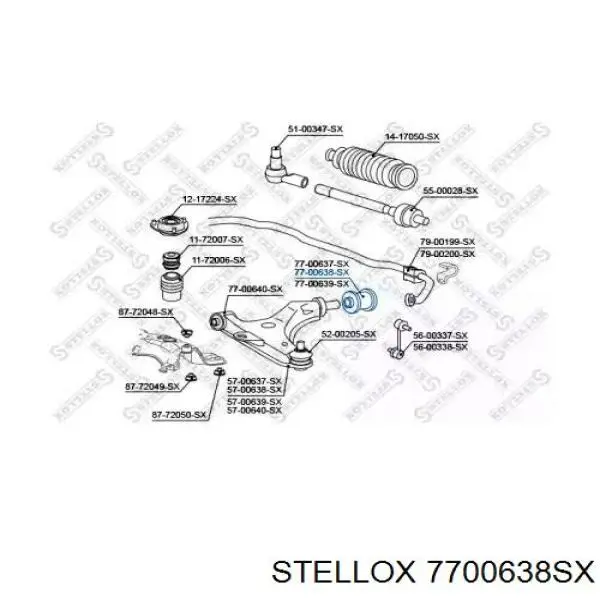 77-00638-sx Stellox silentblock de suspensión delantero inferior