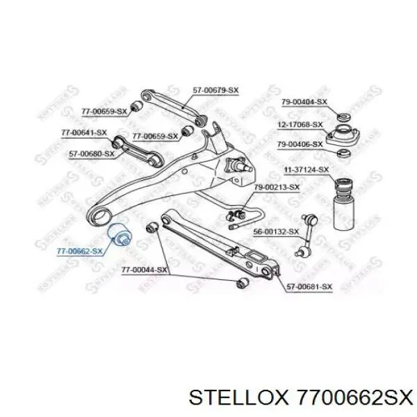 7700662SX Stellox bloque silencioso trasero brazo trasero delantero