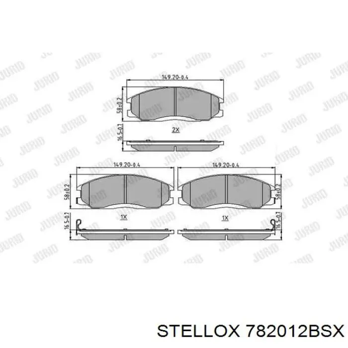 782012BSX Stellox pastillas de freno delanteras