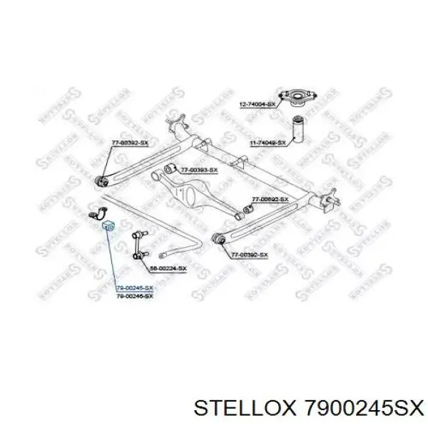 7900245SX Stellox casquillo de barra estabilizadora trasera