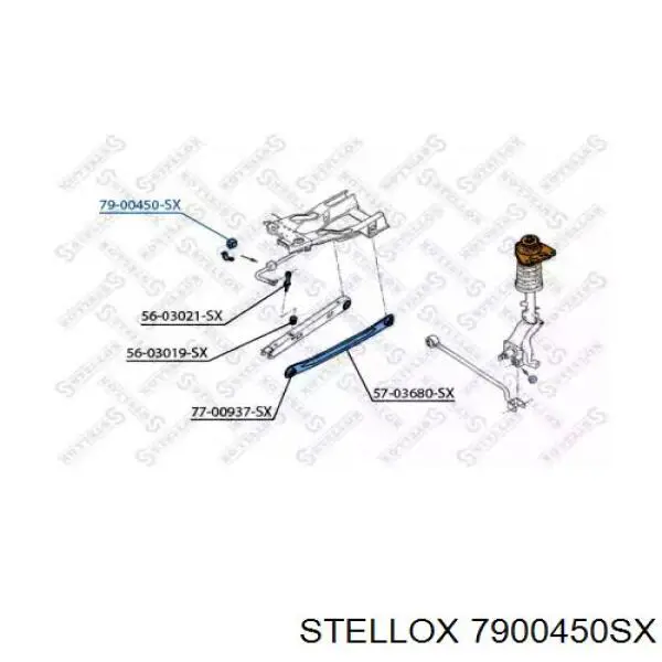 7900450SX Stellox casquillo de barra estabilizadora trasera