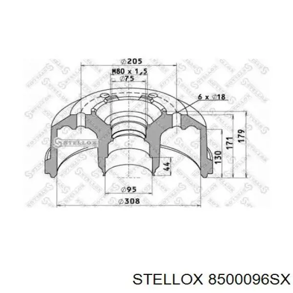 A6743341904 Mercedes Tambor de freno delantero
