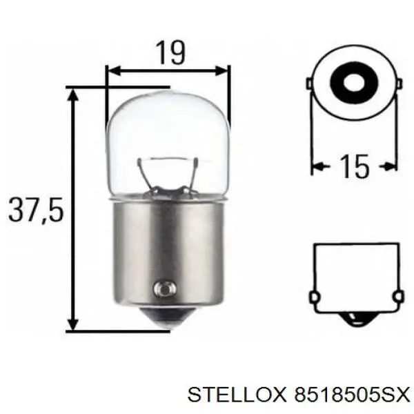 8518505SX Stellox espárrago de rueda delantero