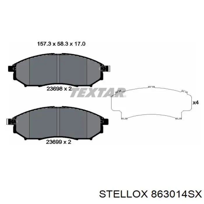 Pastillas de freno delanteras Nissan Navara D40M