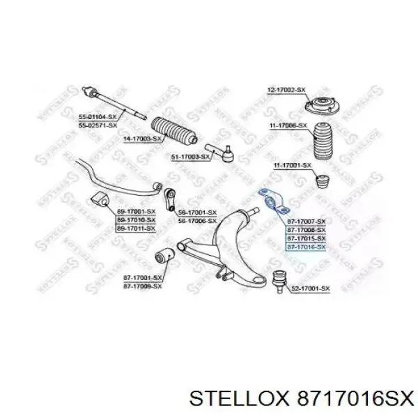 8717016SX Stellox silentblock de suspensión delantero inferior