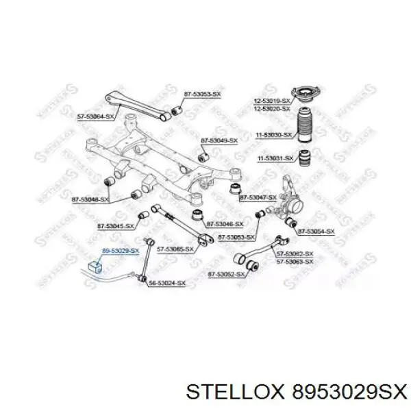 8953029SX Stellox casquillo de barra estabilizadora trasera